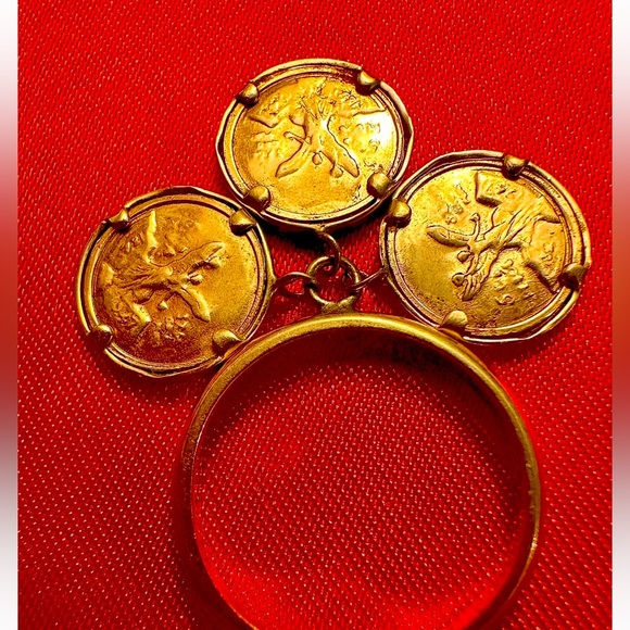 WOW POSHMARK - 14K Gold Three Coins Charm Ring - Picture 15 of 16